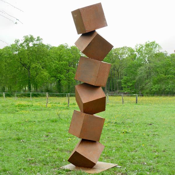 3mm Thickness Large Abstract Rustic Metal Garden Sculptures Corten Steel