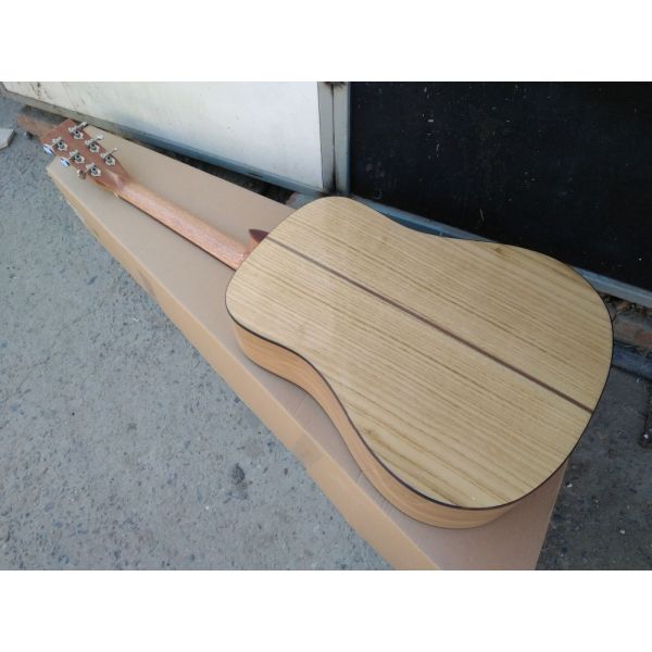 AAAA handmade all Solid OKA guitar dreadnought body guitar imported wood soundhole EQ D acoustic electric guitar