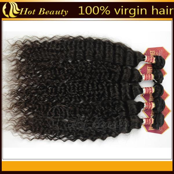 Black Remy Peruvian Virgin Human Hair Extensions 18 22 Loose Wavy Natural Wave