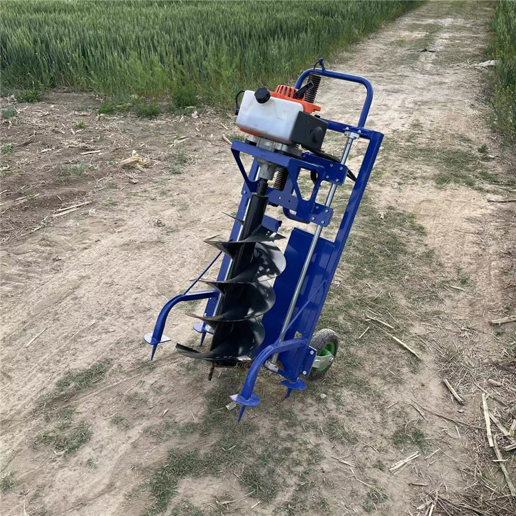 Agricultural Tree Planting Hole Puncher Garden Fence Ground Soil Drilling Machine with Motor Pump Gearbox Bearing