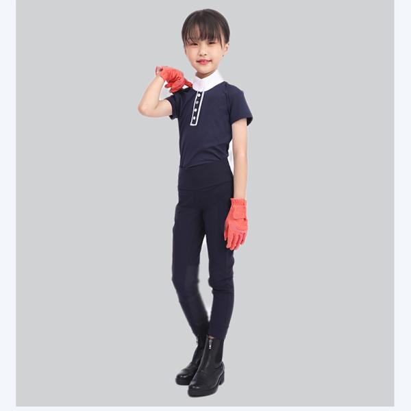 Customized Knee Patch Riding Breeches Silicone Grip Childrens Horse Riding Leggings