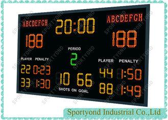 LED Hockey Scoreboard , Handball Electronic Scoreboard With Wireless RF Console