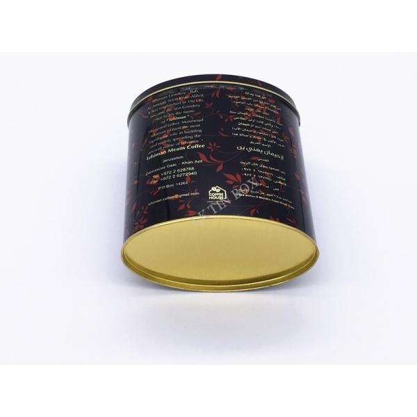 Caixa oval gravada personalizada que empacota, recipientes vazios da lata da lata sem dobradiça