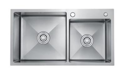 Finition polissée d'acier inoxydable évier de cuisine industriel évier d'usage commercial
