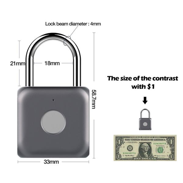 USB Rechargeable Smart Wifi Padlock Bluetooth Combination Lock For Residential
