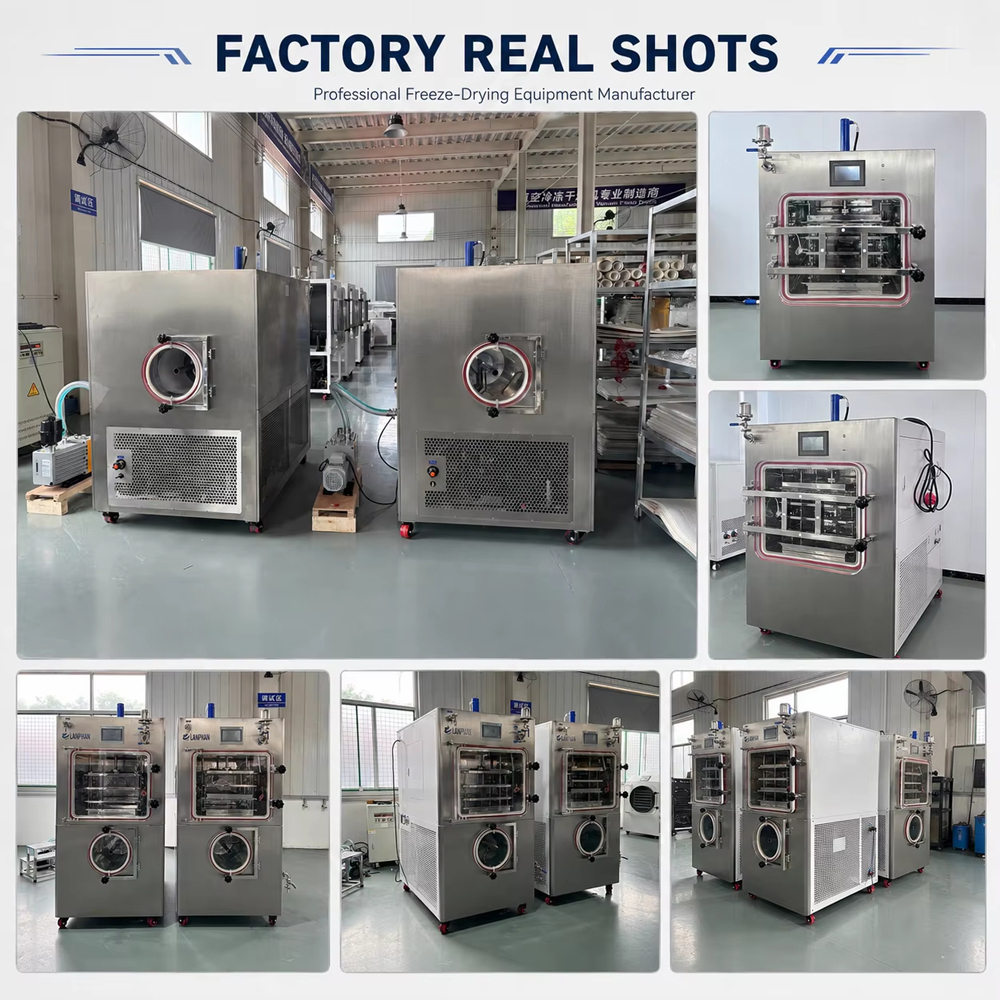 -75℃ 15 kg/batch Pilot Freeze Dryer Automatic Hydraulic In-Situ Stoppering Lyophilizer