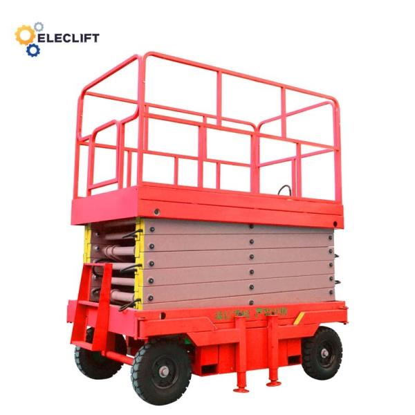 Electric Outrigger Movable Mobile Scissor Lift 6m-18m Lifting Height