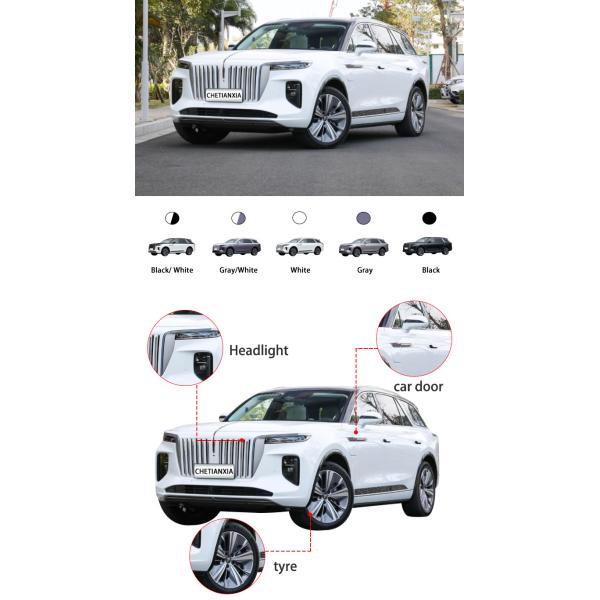 Интеллектуальный средний размер внедорожник 460 км Подержанные внедорожники Hongqi E-HS9