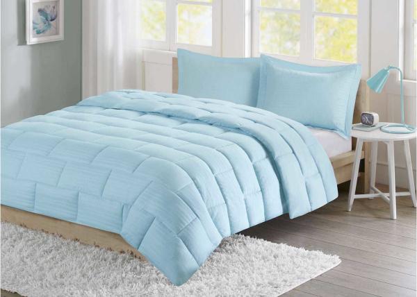 Seersucker Warm Queen Size Down Comforter , Summer Weight Down Comforter