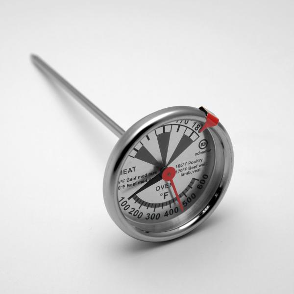Bimetallic Stainless Steel Industrial Oven Thermometer 100F - 600F Oven Temperature Range