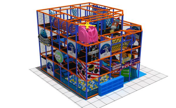 Aire de jeux élastique labyrinthe intérieur et extérieur pour enfants