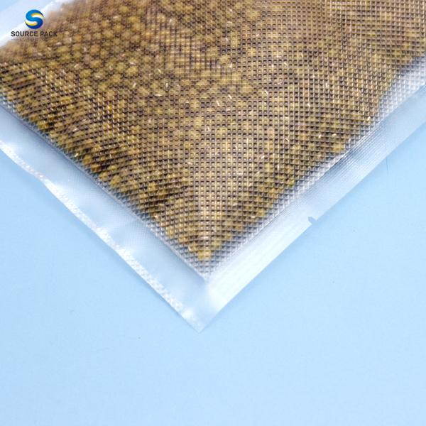 All Black Vacuum Seal Bags For Food Preservation With Embossed Zipper Top
