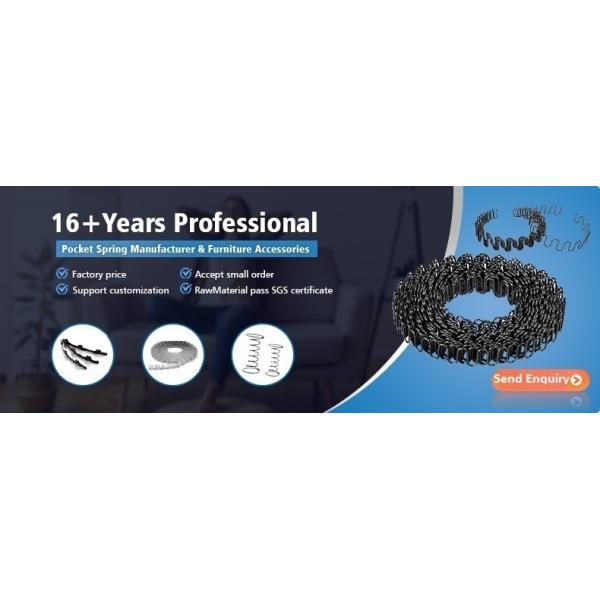 200m/Roll Plastic Clip Strip for Zigzag Springs with Nylon/PP Material and 10cm/12cm/15cm Knot Distance