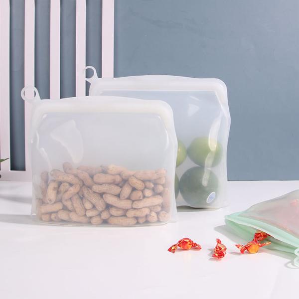 Многоразовые 100% силиконовые мешки для хранения еды Сэндвичи Снакс мешки Новое поколение Стоять на спине Zip контейнер для супа и остатков