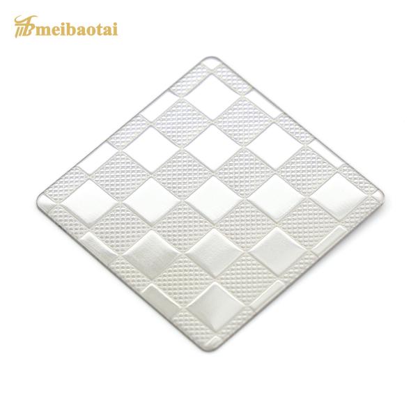 Pvd Golden Polish Etched Stainless Steel Sheet With Novancel Film