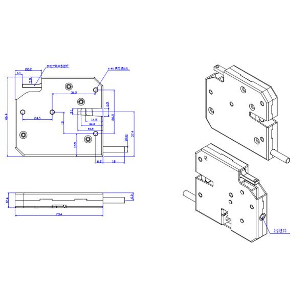 DC силы 3-24V замка 15.6W шкафа терпеть неудачу безопасный электрический уничтожая опционный
