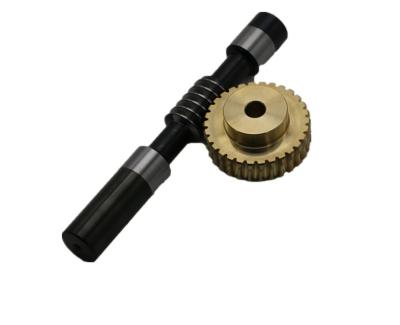 Steel Brass Material Worm Gear Shaft Cylindrical For Lock Application