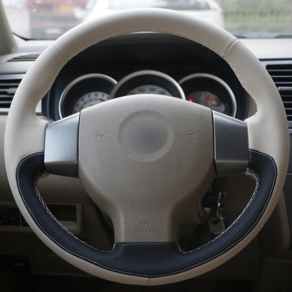 Custom Designer Microfibre Leather Steering Wheel Cover for Nissan Tiida Sylphy Versa