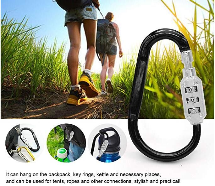 Цепи замка Carabiner безопасностью багажа путешествуя сумки алюминиевого сплава общего назначения ключевые