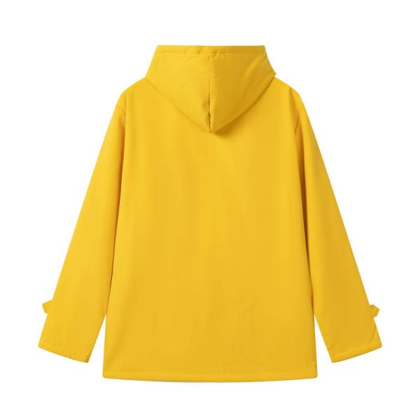 Faux-Sherpa Lined Wind-Resistant Hooded Parka in Sunflower Yellow Winter Jacket