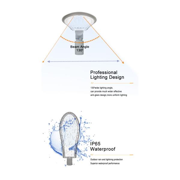 Tool Free Road Flexible Ip65 Waterproof Led Street Light Solar Powered