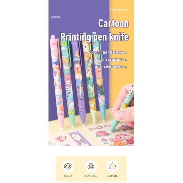 Diez opciones de color para el grabado de arte forma de bolígrafo portátil artesanía hobby cuchillo cortador de papel de bolígrafo