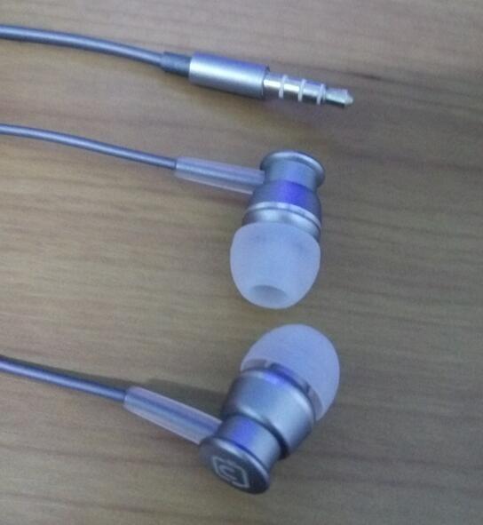 2017 best sellers metal earphone mobile-phone headphone in-ear earphone fashion grey headphone