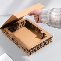 Honeycomb Book Shaped Gift Box Premium Magnetic Flip Top Packaging Eco Friendly Recycled Paper