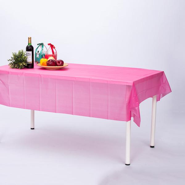 4ft 6ft 8ft Party Table Cloths Pink Plastic Tablecloth Custom Made