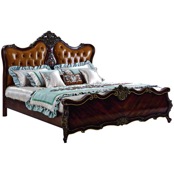 luxury Royal elegant french style new classic king size home furniture bed