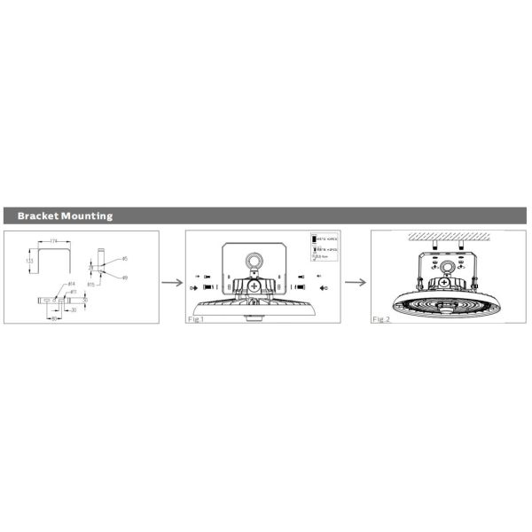 HB3 DIP Switchable Power and 3CCT UFO LED High Bay Light 100W 192LPW with Ready for Sensor (PIR/Motion Sensor)