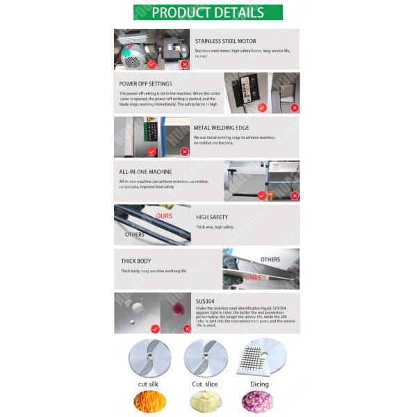 Hot Selling Commercial Vegetable Shredder With High Quality