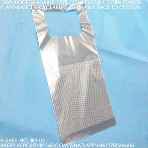 China Manufacturer Recycle Self Adhesive Micro Perforated Bag Vest Handle Bags Packaging Bag For Fruit