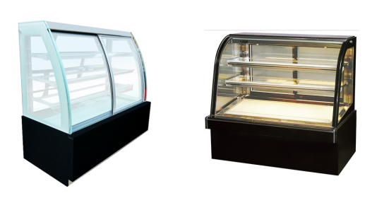 Вертикаль шкафа охладителя витрины сэндвича замораживателя/хлеба дисплея торта магазина пекарни вертикально изогнула