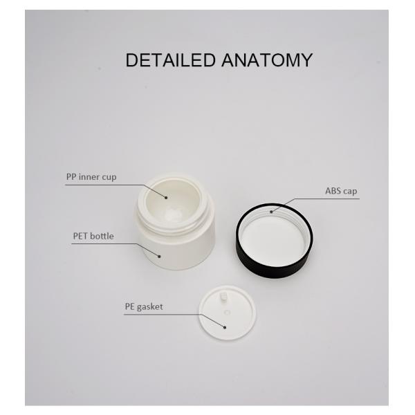 Round 30ml Cream Cosmetic Bottle , PET Skin Care Bottles Packaging