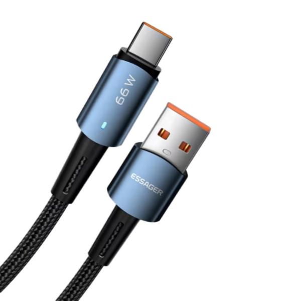 Essager Super Charger USB A To C Data Cable USB2.0 6A PD 66W
