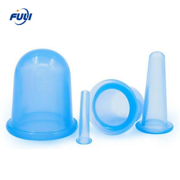 4 partes do polegar insípido do silicone do equilíbrio da beleza do sha da sução da lata do sha do gua da massagem na massagem colocando da saúde