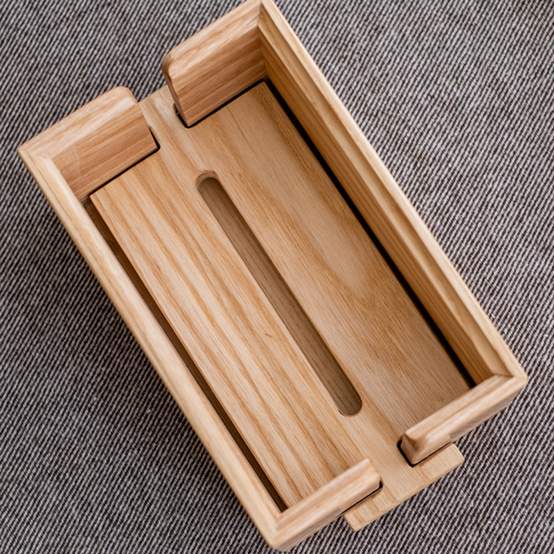 Solid Wood Lift Tissue Box High-end European Hotel Home Living Room Light Luxury Table Solid Wood Paper Box