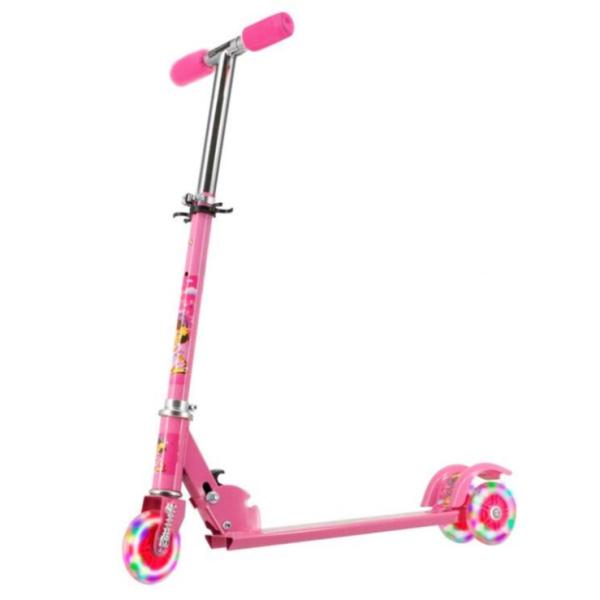 Kids Three Wheels Skate Kick Scooter With Flashing PU Wheels For Age 6-12
