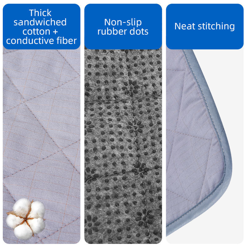 Factory Grounding Chair Mat Conductive Silver Fiber Mats With Grounding Cord