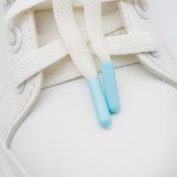 Plastico colorido Laços de sapatos de dedo do pé Selo de dedo do pé Baotou Impressos Laços de sapatos de algodão planos Poliéster simples 6mm 8mm Laços Largura