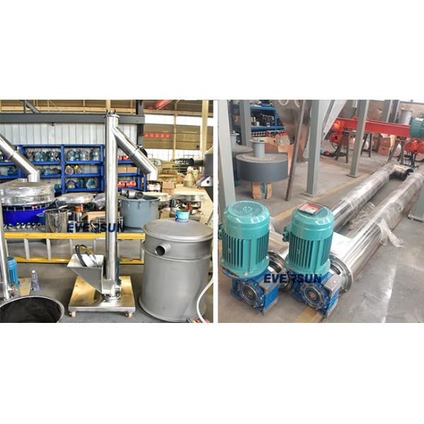 Horizontal Double Spiral Screw Conveyor Rice Husk Screw Feeder For Seed Powder