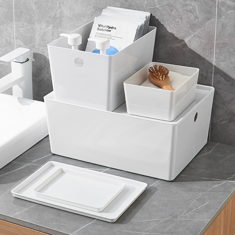 Right Angle Storage Box Plastic Divider Sundry Household Kitchen Desktop Storage Box Clothing Bags Fabric Cabinet Storage Box