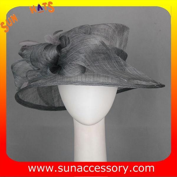 Elegant design sinamay Church hats for lady with assorted colors ,trendy Sinamay wide brim church hat from Sun Accessory