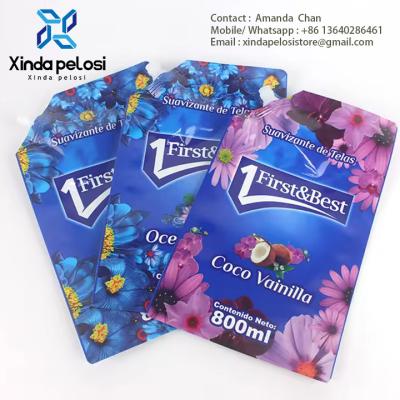 Recarregável Custom Stand Up Spout Pouch Standing Bag Fos Detergente de roupa, Liquid Packaging Saco de plástico