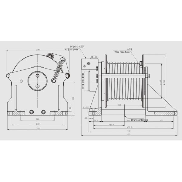 2200 инструмент корабля энергии lb/1ton гидравлический для поднимать вытягивая ворот подъема