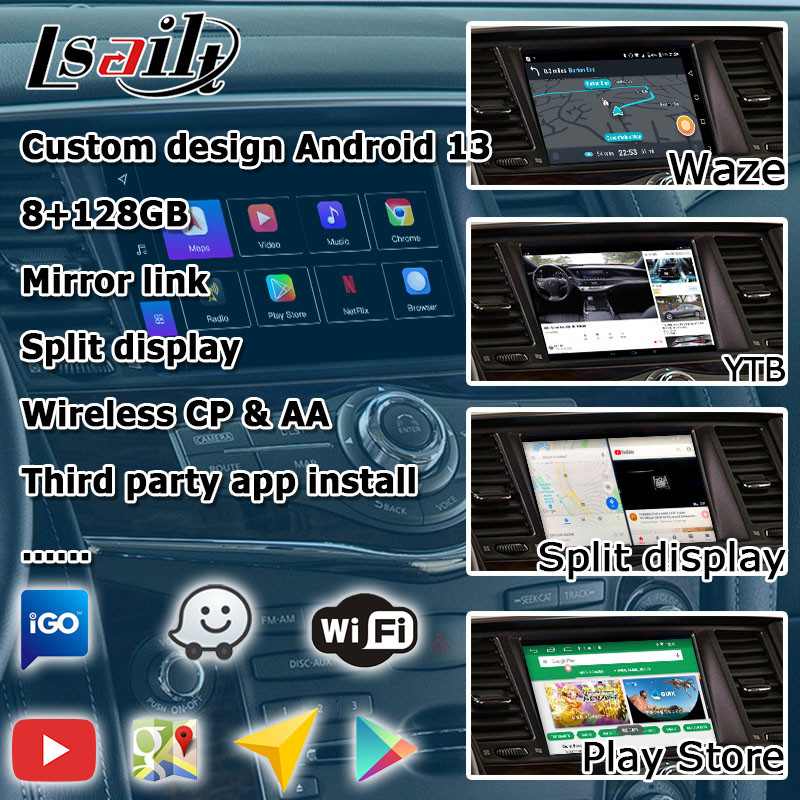 Nissan Patrol Armada Y62 Android 13 Qualcomm 8+128GB Carplay андроид авто видео интерфейс коробка