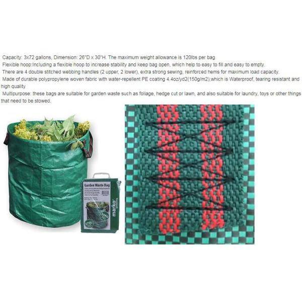 Плантатор сада пластмассы полиэтилена ЛДПЭ кладет в мешки для овоща, дерева и саженец цветка, ЛДПЭ пластмассы отверстия 15 ГАЛЛОНОВ растет б