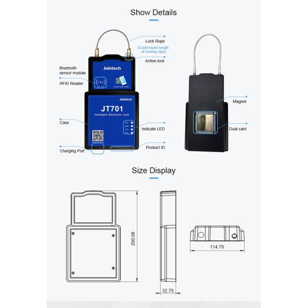 Отслеживать Padlock GPRS Jointech JT701 изготовленный на заказ электронный удаленный/запирать/открывая