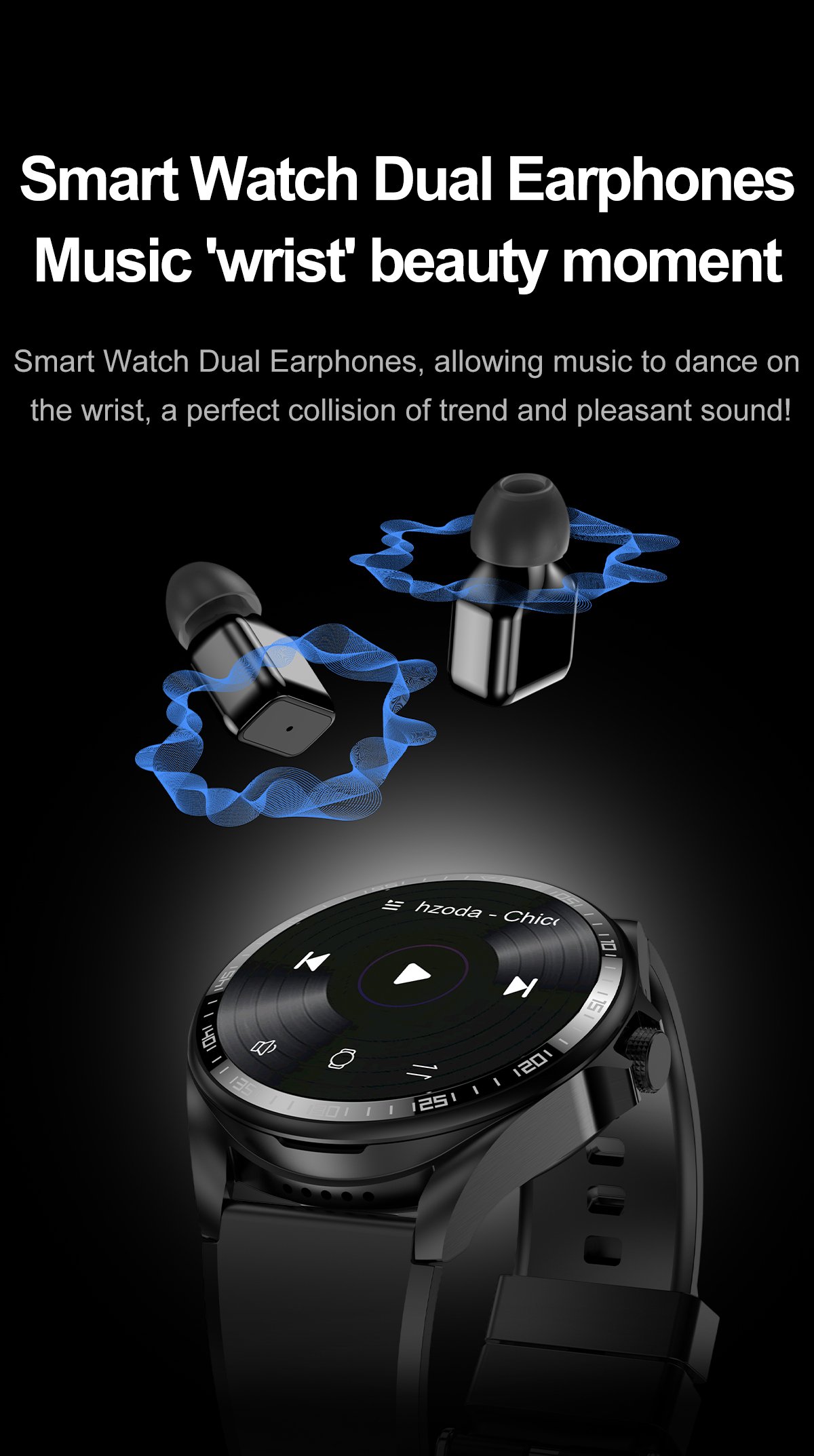 Dual Bluetooth Smart Watch with Call Function & Health Monitor